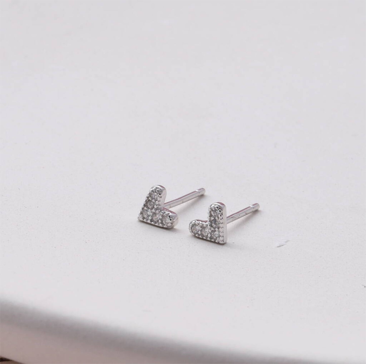 WBT007 Message Bottle CRYSTAL HEART Earrings 'Cariad'