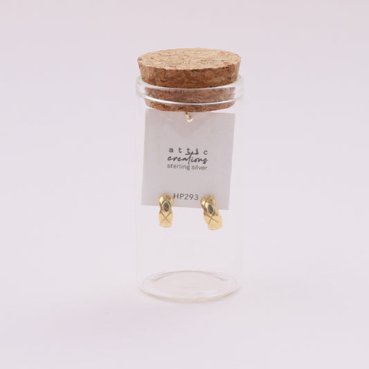 HP292/HP293 Quilt effect hoop earrings
