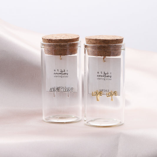 HP262/HP263 LOVE hoop earrings