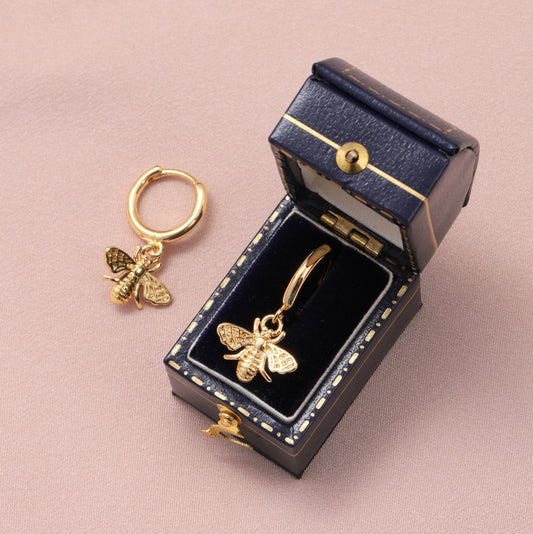 MEH068 Bumble Bee hoops /Gold