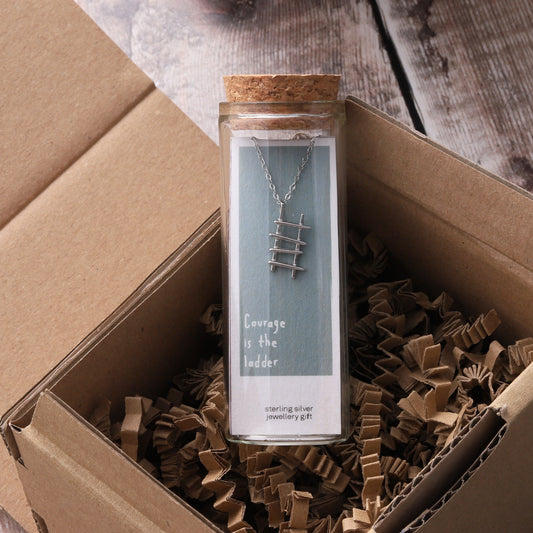 ST9005 Courage Is The Ladder Necklace SILVER