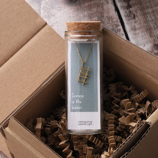 ST9006 Courage Is The Ladder Necklace GOLD