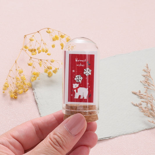 XT034 Shimmery Snowflake Earrings
