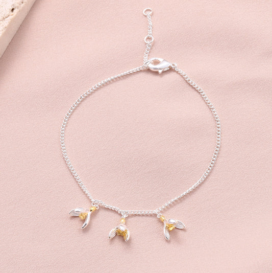Birthflower bracelet-Snowdrop-JANUARY