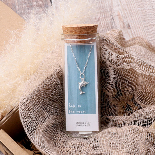 NT1004 Ride On The Waves Dolphin Necklace