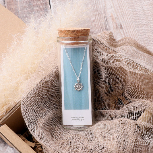 NT1005 Ride The Waves Little Ship Wheel Necklace
