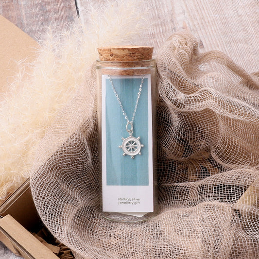 NT1006  Ship Wheel Necklace