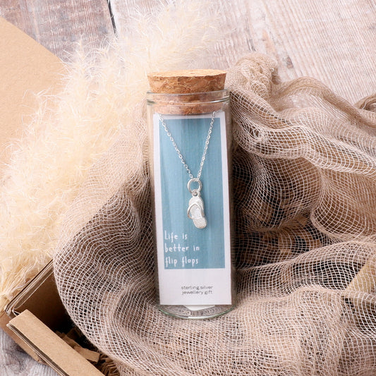 NT1016 Flipflop Silver necklace