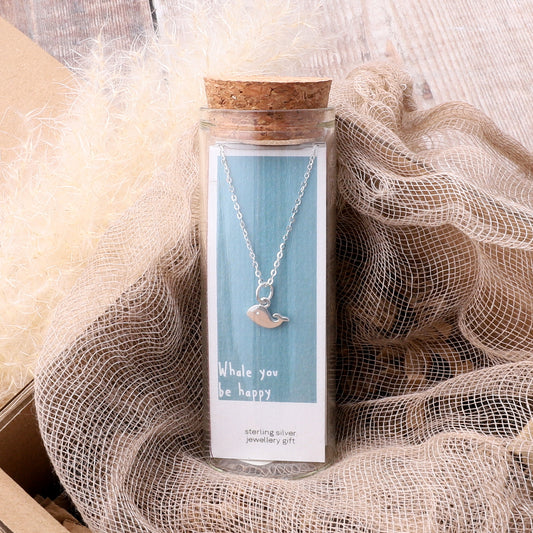 NT1026/27 'Whale you be happy' Whale necklace