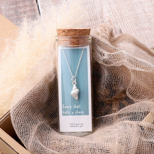 NT1021 FLOCK Sea Shell Silver necklace