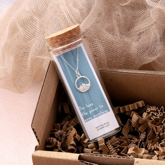 NT1003 You Have The Power To Move Mountains Circle Necklace