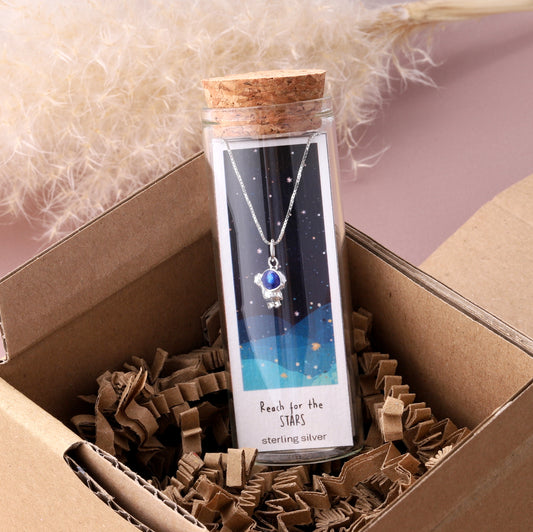 NT024 'Reaching for the stars' Astronaut necklace