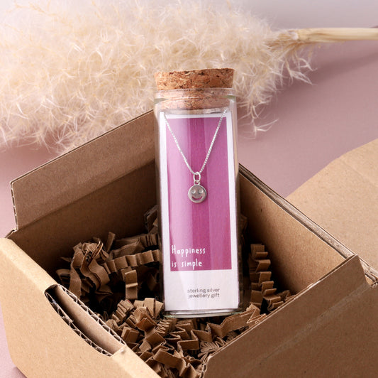 NT055/56 'HAPPINESS' Smiley face necklace