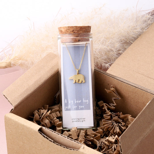 NT045/46 'BIG BEAR HUG' Bear necklace