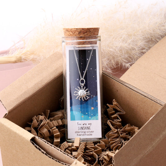 NT3015 You Are My Sunshine Necklace Silver