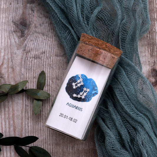 ST6 star sign constellation earrings in a bottle
