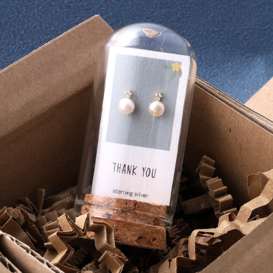 TT61011 /TT61012 'Thank You' Pearl Earrings