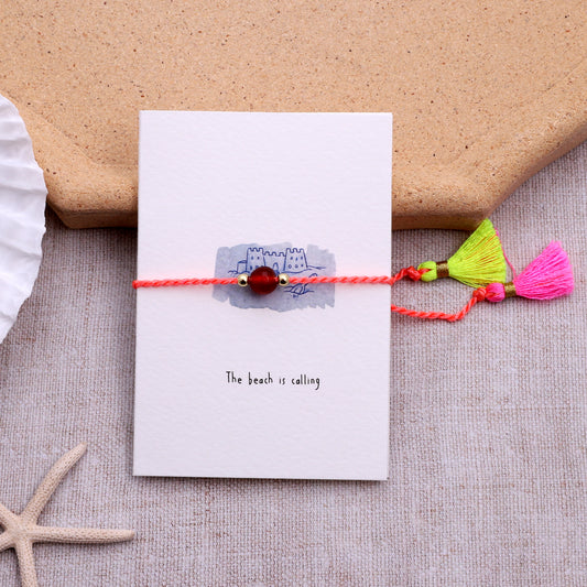 FB-002 The Beach is Calling Bracelet on card