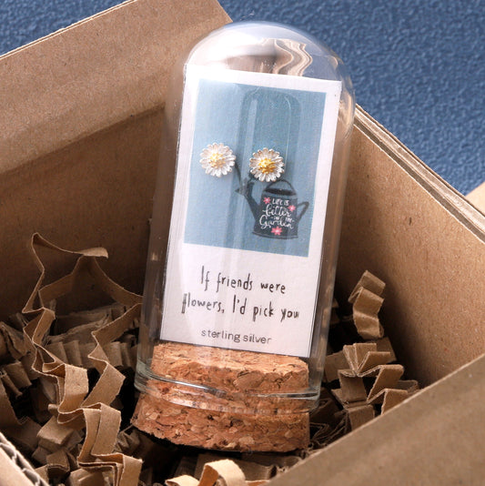 TT60034 If friends were flowers..little daisy earrings
