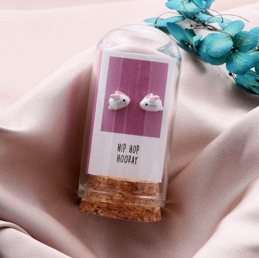 TT61112 bunny earrings in a bottle TT50060