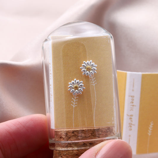 TT55009 Aster flower earrings