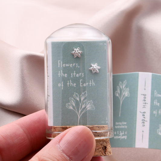 TT55020 "FLOWERS ARE STARS OF THE EARTH" flower earrings