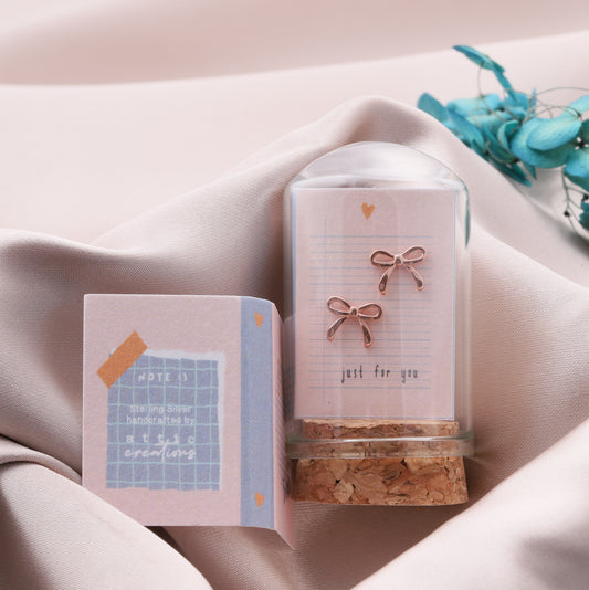 TT57025 LITTLE NOTE little bow earrings ROSE GOLD
