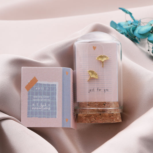 TT57030 LITTLE NOTE Ginkgo earrings GOLD