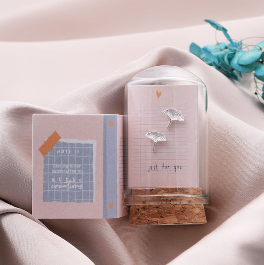 TT57029 LITTLE NOTE Ginkgo earrings SILVER
