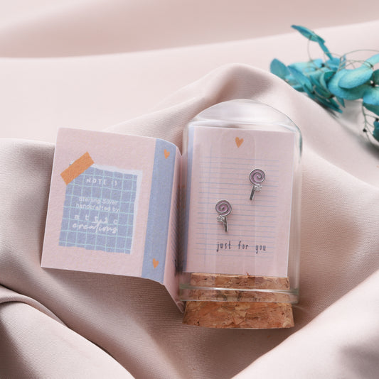 TT57035 LITTLE NOTE Lollipop earrings SILVER