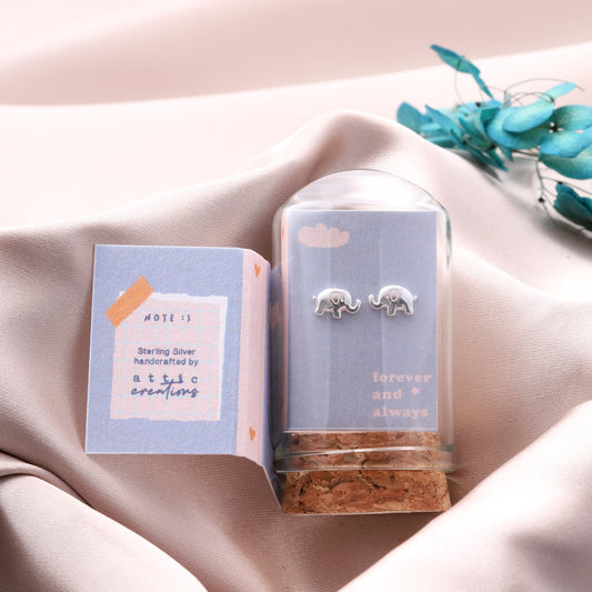 TT57001 LITTLE NOTE Elephant earrings SILVER