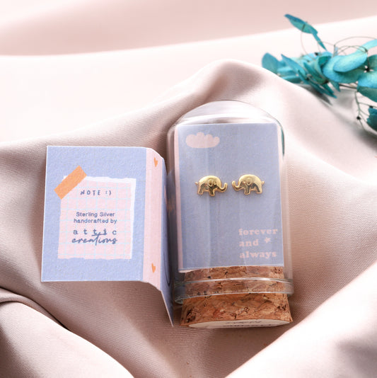TT57002 LITTLE NOTE Elephant earrings GOLD