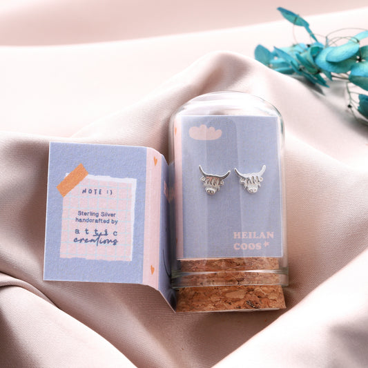 TT57013 LITTLE NOTE Highland cow earrings