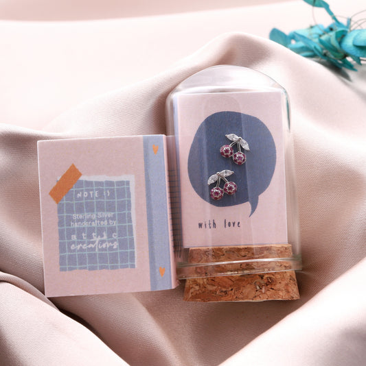 TT57079 LITTLE NOTE Crystal cherry SILVER