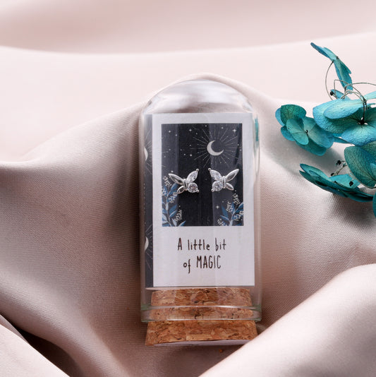 TT64062 'A little bit of MAGIC' Half Crystal Butterfly Earrings