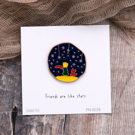 PN0029 Friends Are Like Stars Enamel Pin