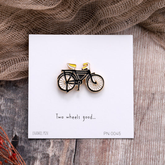 PN0045 Two Wheels Good Bicycle Enamel pin