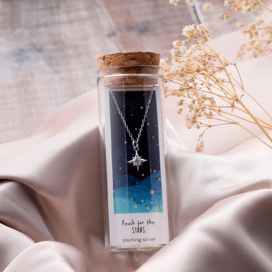 ST3012 REACH FOR THE STARS sparkle star necklace