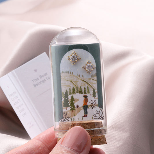 TT73005 ' Frosty Fields' Sparkling Snowflake Earrings TT74002