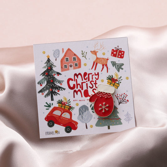 PN0075 Let it snow MITTEN Enamel Pin