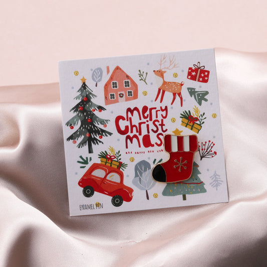 PN0078 CHRISTMAS STOCKING Enamel Pin