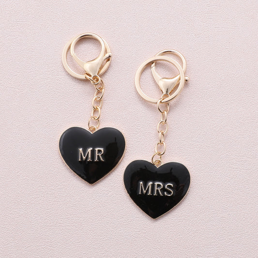 SSK 001 MR+MRS KEY CHAIN SET/ BLACK