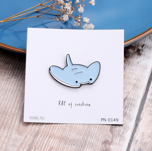PN0149 Grey Stingray Enamel Pin