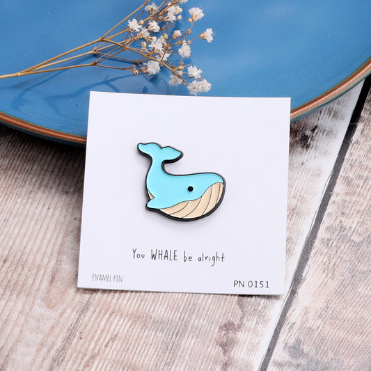 PN0151 Blue whale Enamel Pin