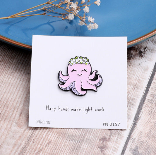 PN0157 Purple octopus Enamel Pin