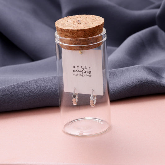 SS120 Classic ear hoop hexagon design