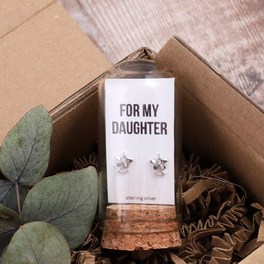 TT65025/26 "For My Daughter" Flower with single leaf/SILVER/GOLD