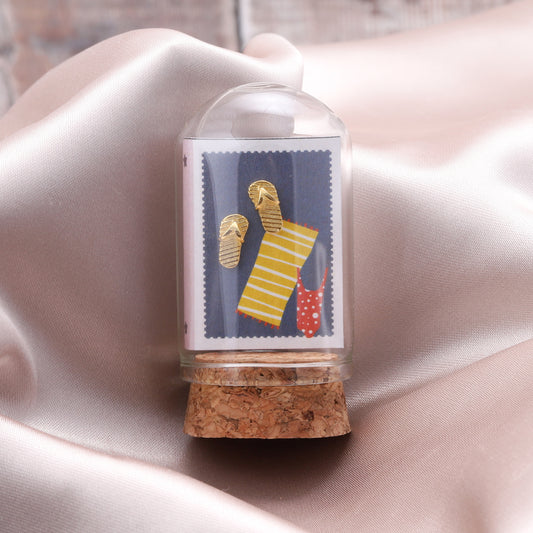 TT52014 Gold Flipflop earrings