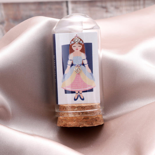 TT72025 KINFOLK Princess with Pink gem and heart detail earrings