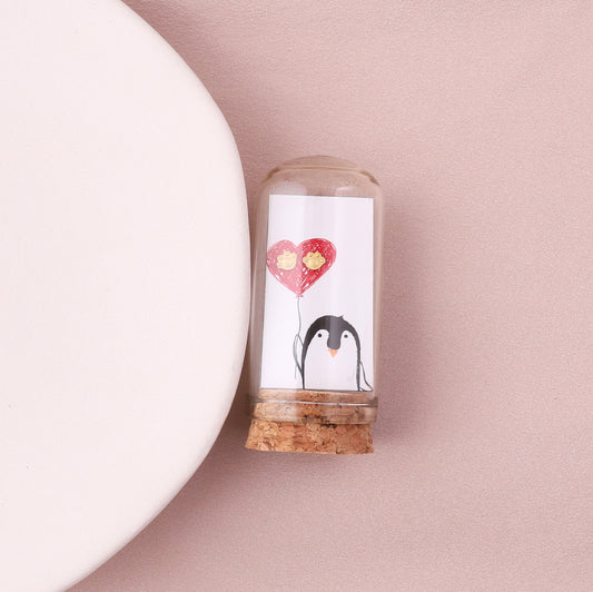 TT66006/07 'Heart balloon penguin' CUTIE PAW earrings S/G